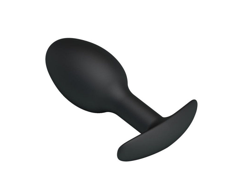 Plug Anal Silicona Negro con Bola