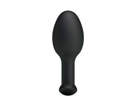 Plug Anal Silicona Negro con Bola