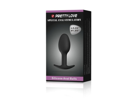 Plug Anal Silicona Negro con Bola