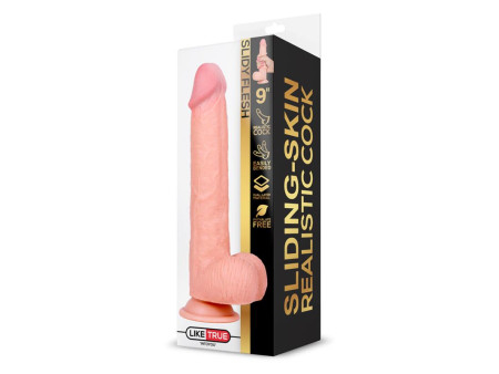 Slidy Dildo Realista Dual Layer Retractil y Orientable 9