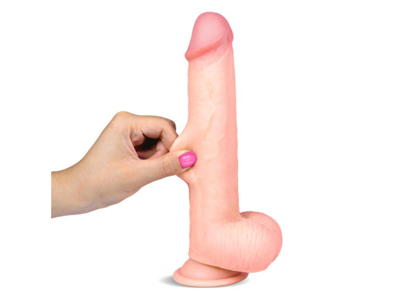 Slidy Dildo Realista Dual Layer Retractil y Orientable 9