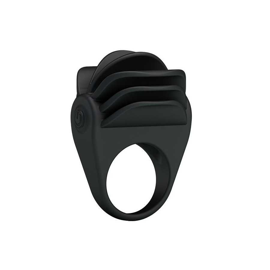 Pretty Love Anillo Vibrador Chester Color Negro