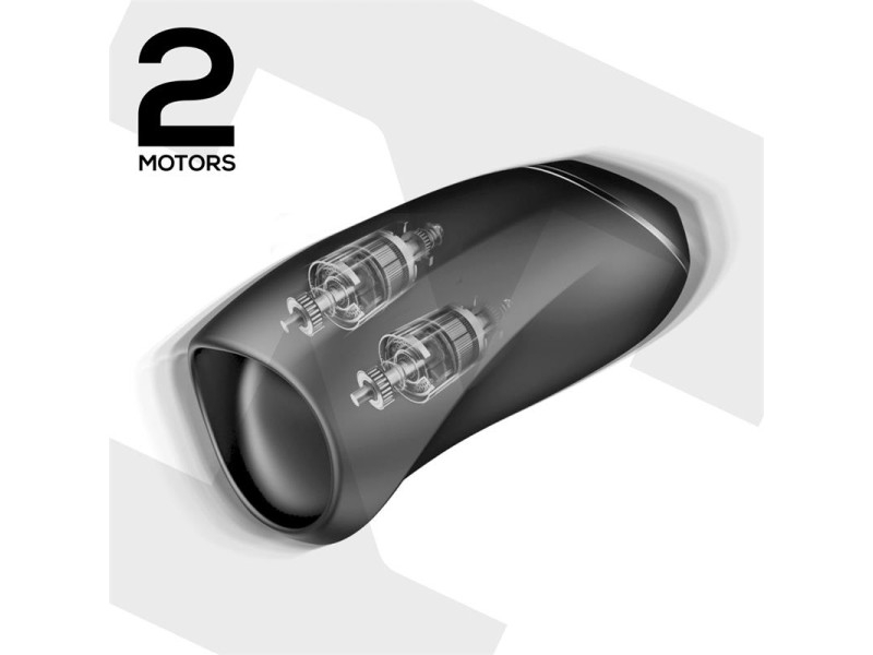 Evony Masturbador Masculino Sexo Oral Succion y Vibracion 2 Motores USB Silicona