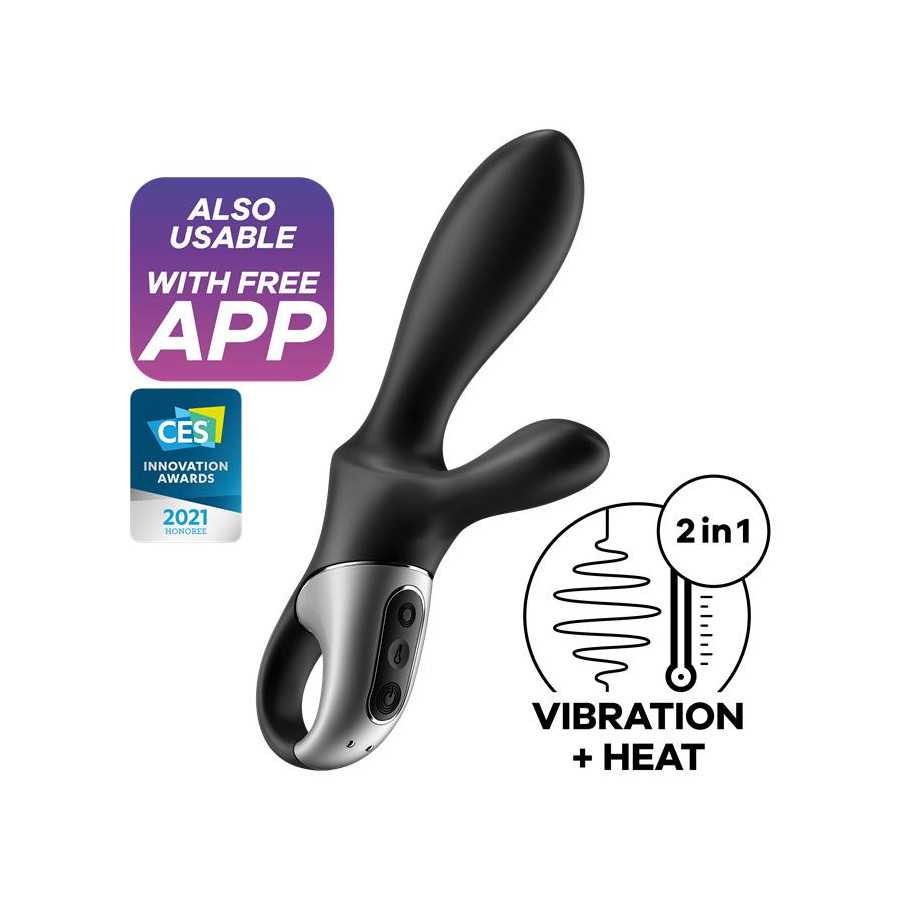 Heat Climax Vibrador con APP Punto G Punto P y Perineo Funcion de Calor USB Magnetico