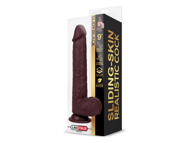 Slidy Dildo Realista Dual Layer Retractil y Orientable 9