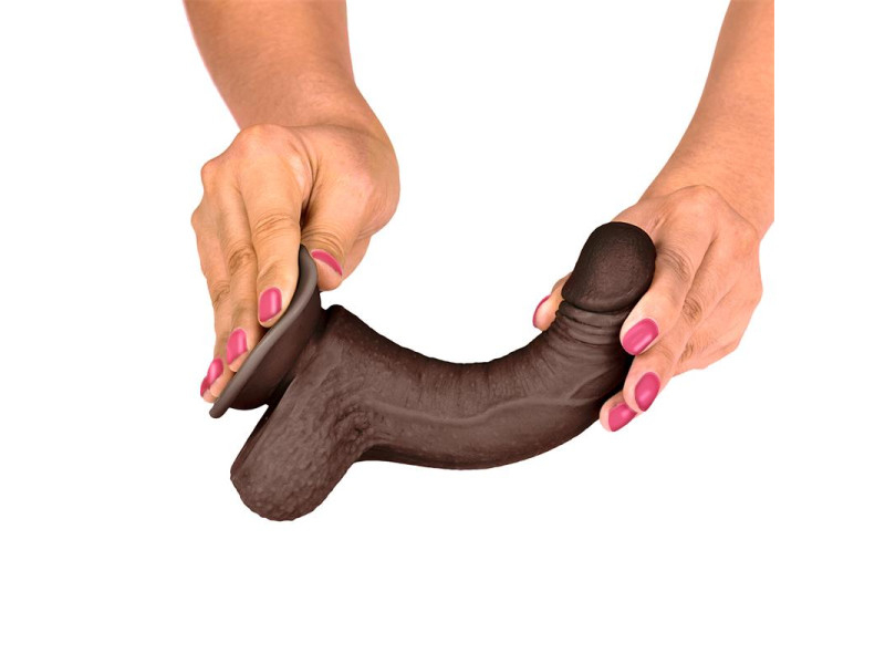 Slidy Dildo Realista Dual Layer Retractil y Orientable 7