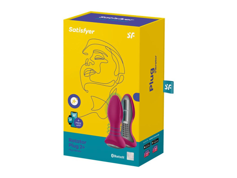 Rotator Plug 2 Plug Anal con APP USB Fuchsia