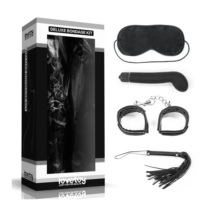 Kit Bondage Deluxe con Vibrador Negro