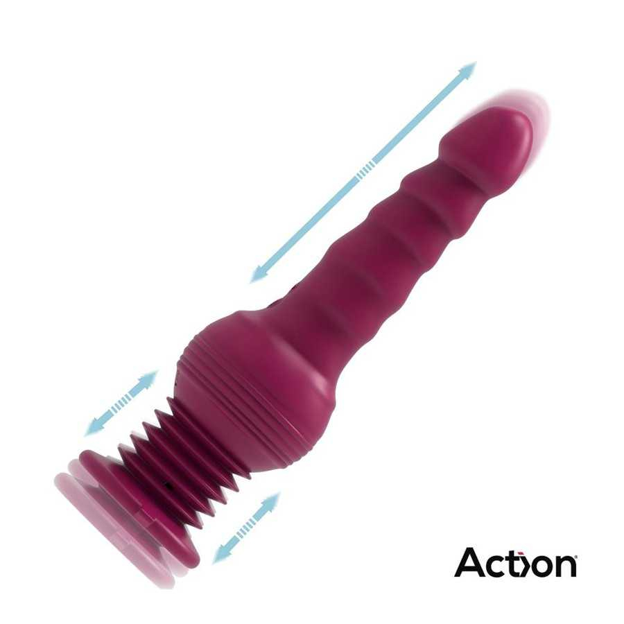 Rocket Vibrador con Thrusting Ultra Jet Thruster con Potente Ventosa