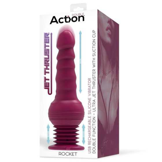 Rocket Vibrador con Thrusting Ultra Jet Thruster con Potente Ventosa