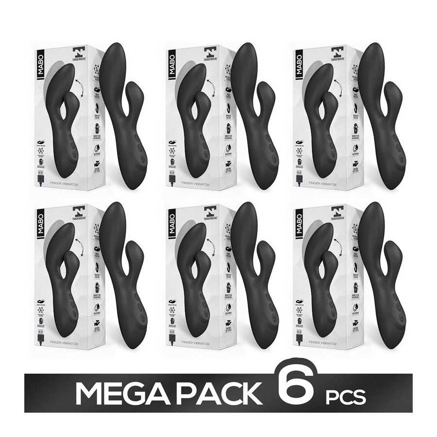 Pack de 6 Mabo Vibrador Punto G con Movimiento Finger Silicona Unibody