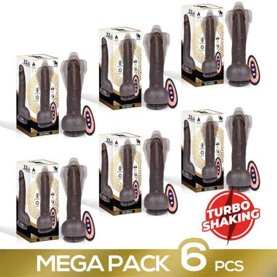 Pack de 6 Severo Dildo Realista Turbo Shaking Thrusting Rotacion 360º y control Remoto