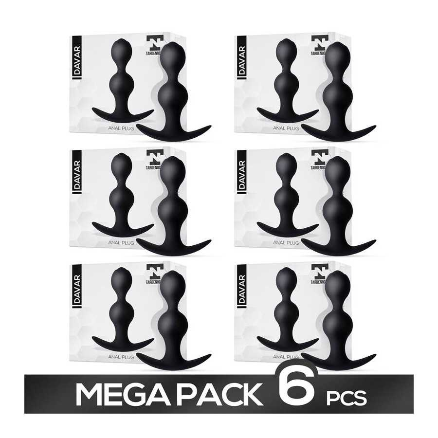 Pack de 6 Davar Plug Anal de Silicona