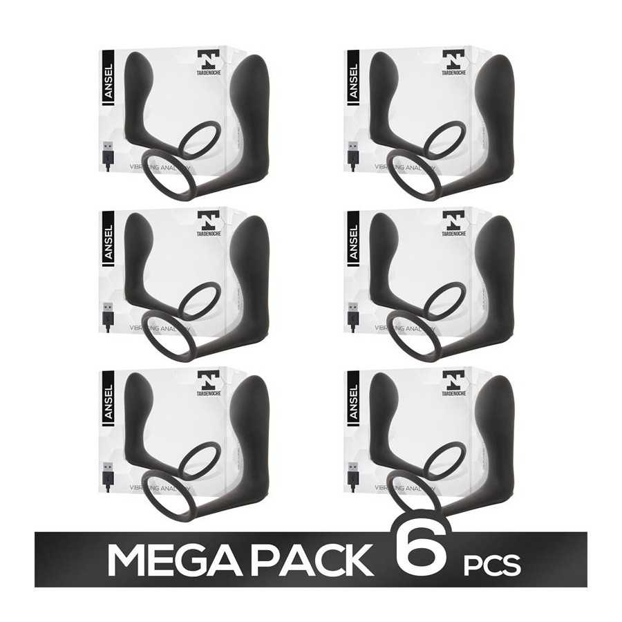 Pack de 6 Ansel Plug Anal Vibracion y Anillo de Testiculos