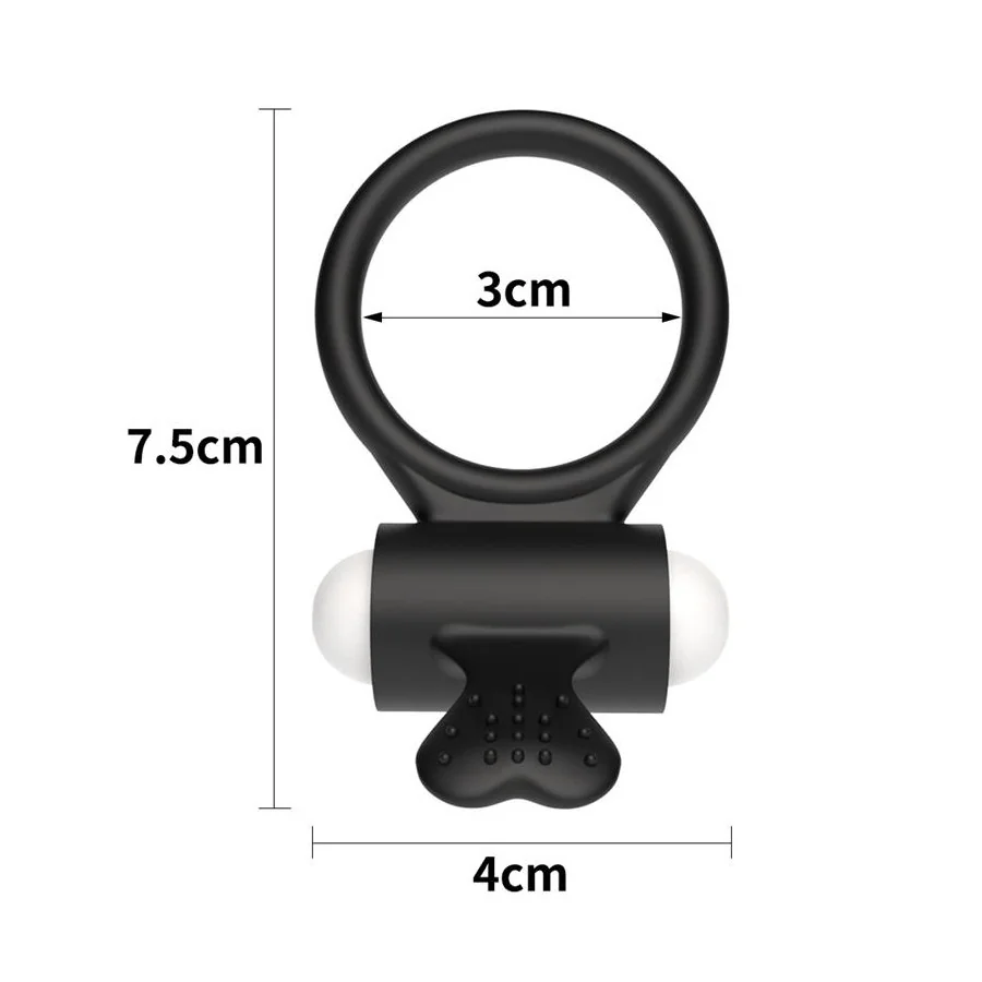 Anillo Vibrador Power Clit Negro