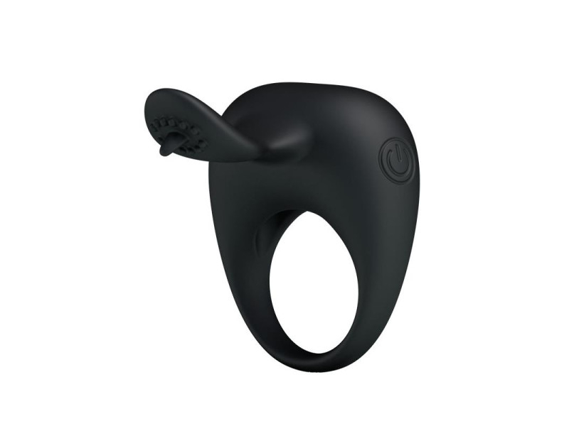 Pretty Love Anillo Vibrador Tonguo Negro