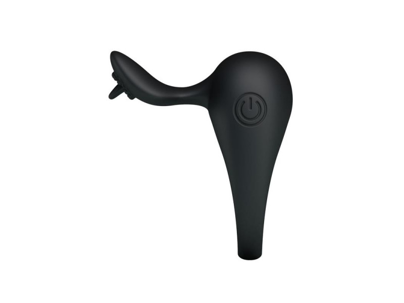 Pretty Love Anillo Vibrador Tonguo Negro