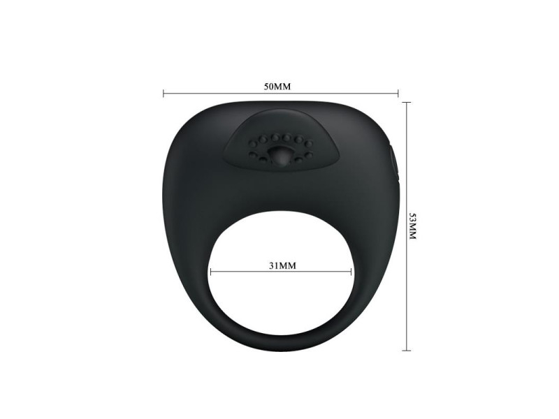 Pretty Love Anillo Vibrador Tonguo Negro