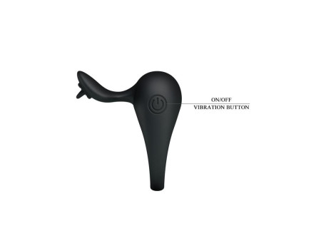 Pretty Love Anillo Vibrador Tonguo Negro
