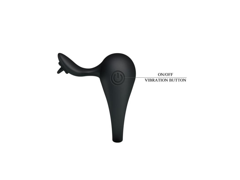 Pretty Love Anillo Vibrador Tonguo Negro