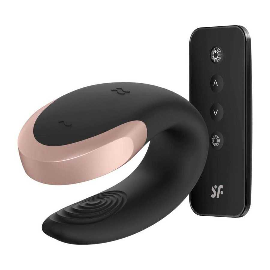 Double Love Luxury Vibrador Para Parejas con App Negro