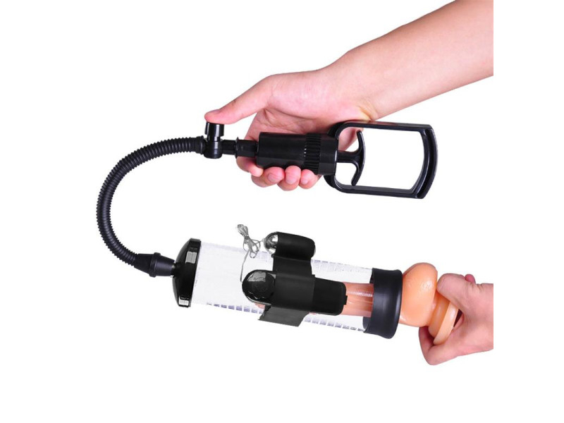 Bomba Manual para el Pene con Accesorio de Vibracion PSX06