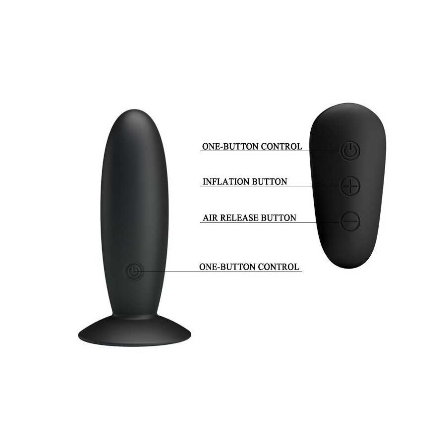 Mr Play Plug Anal con Vibracion y Control Remoto USB