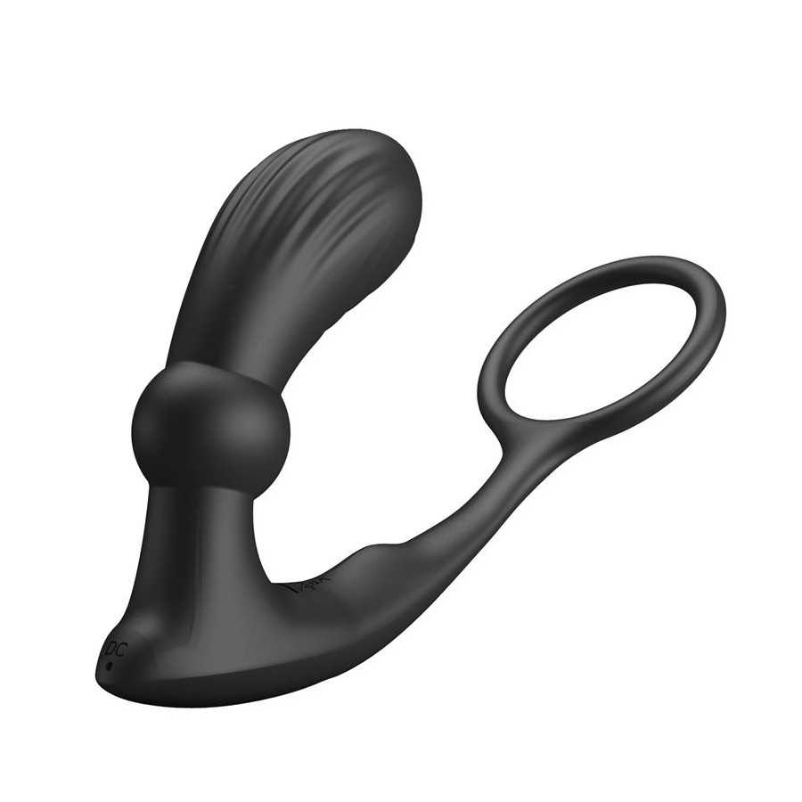 Warren Plug Anal y Anillo para el Pene con Vibracion y Pulsacion a Control Remoto