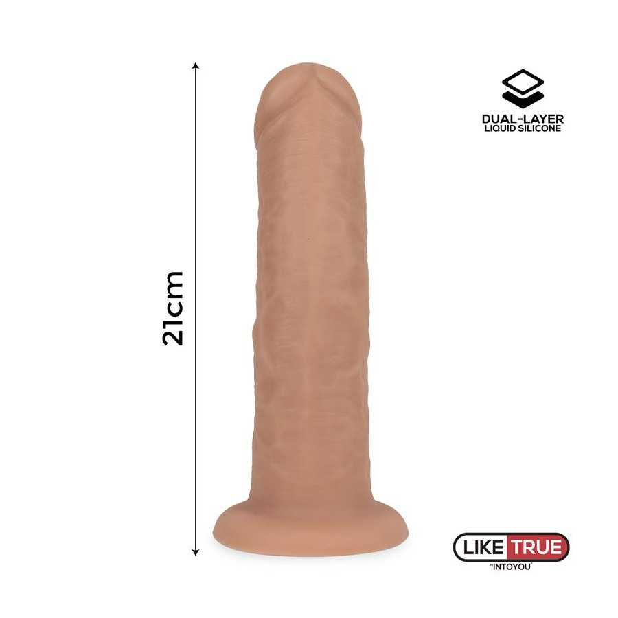 Dildo Realista Silicona Liquida Dual Layer 825