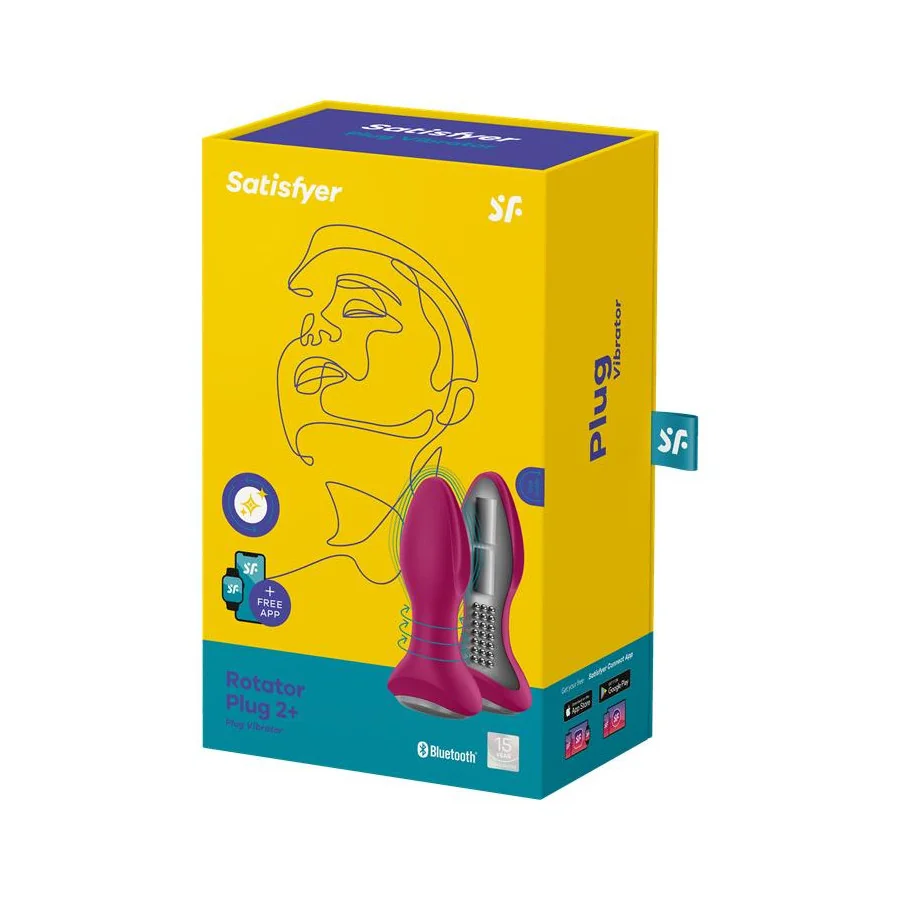 Rotator Plug 2 Plug Anal con APP USB Fuchsia