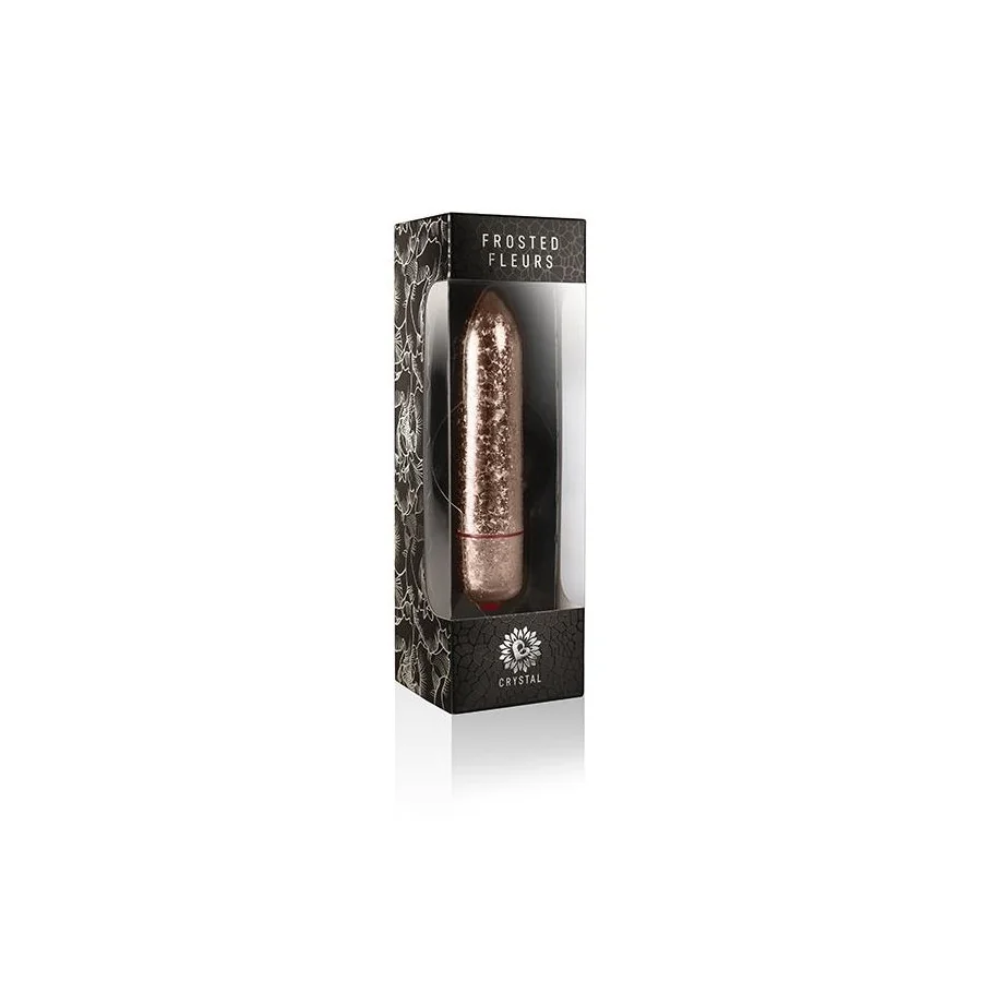 Bala Vibradora Frosted Fleurs Crystal Rose Gold