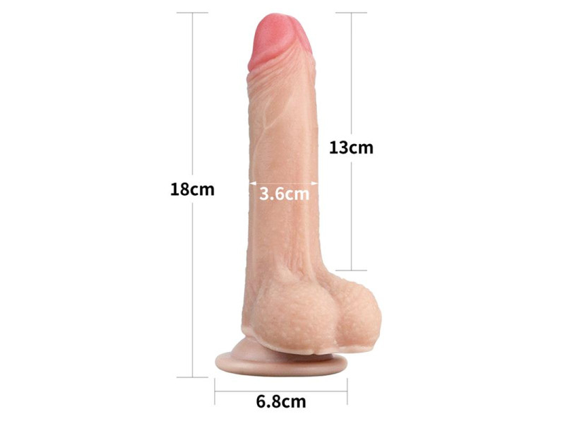 Dildo con Piel Retractil 7 Natural