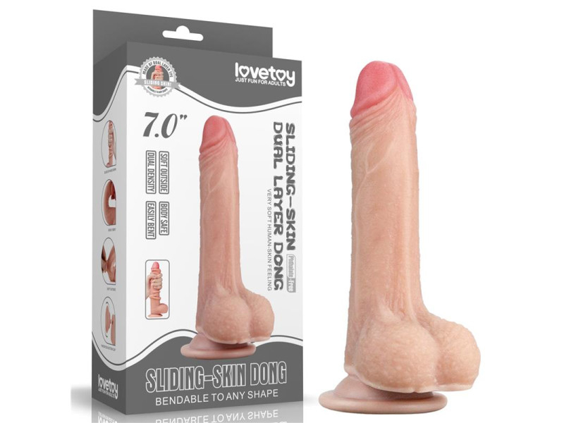 Dildo con Piel Retractil 7 Natural