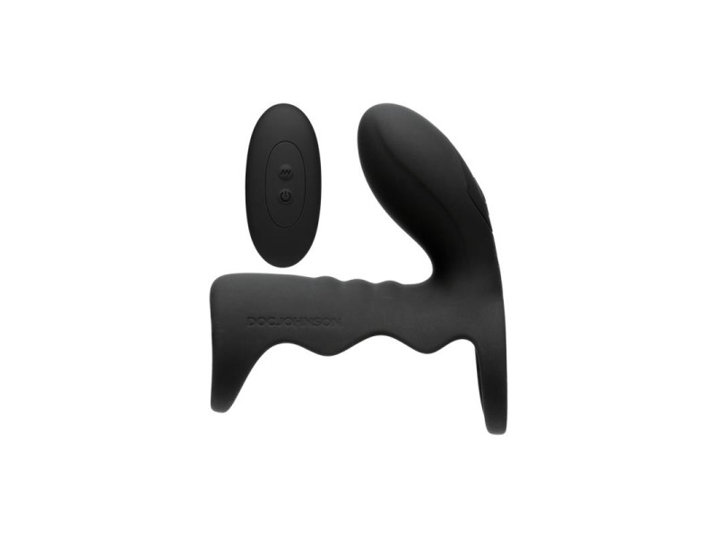 Jaula para el Pene con Vibracion y Control Remoto Negro