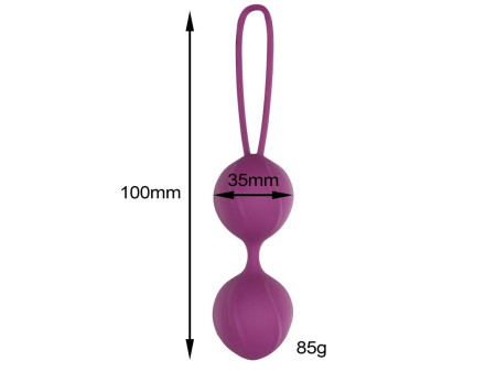 Garbo Bola Doble Kegel Silicona Purpura