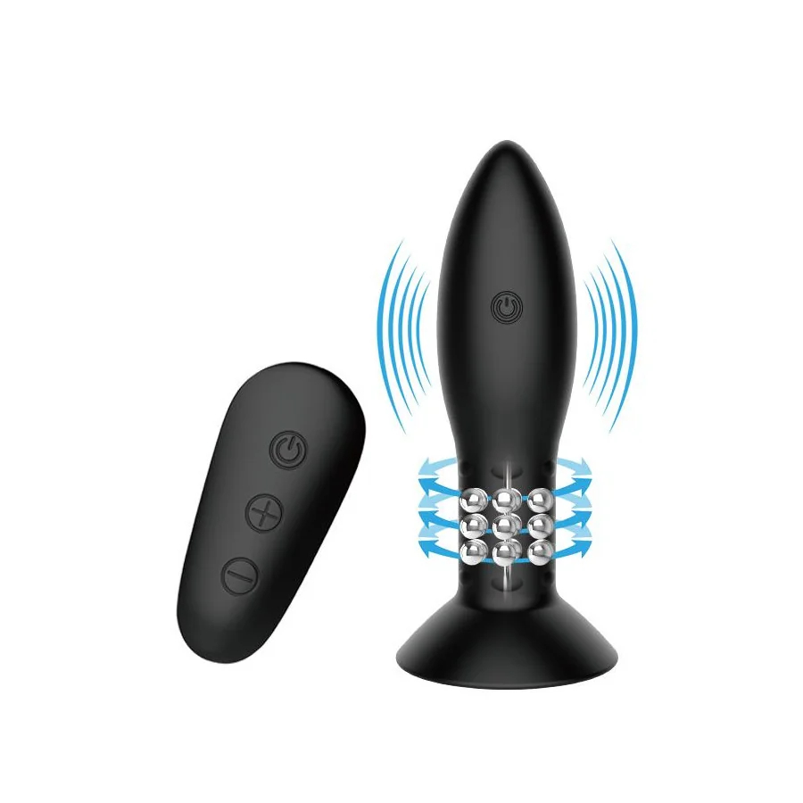 Plug Anal Inflable con Vibracion y Rotacion Control Remoto Mr Play