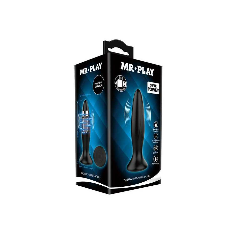 Mr Play Vibrating Anal Plug USB Silicone Clave 50