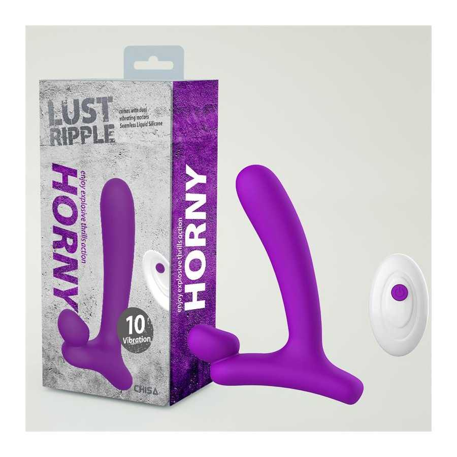 Horny Hunter Plug Anal con Vibracion y Control Remoto Silicona Liquida USB