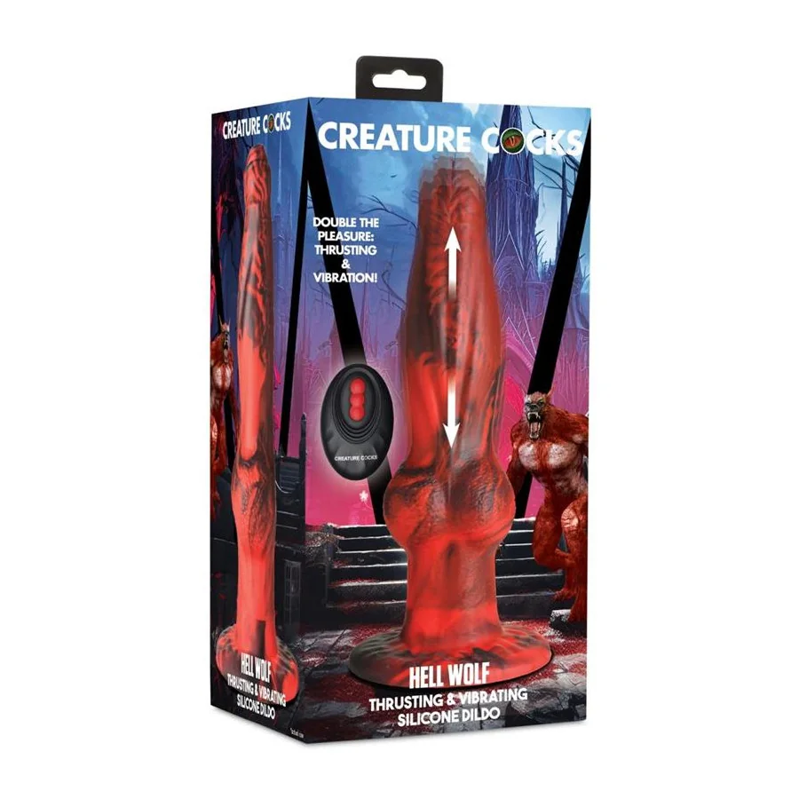 Dildo con Vibracion y Thrusting Hel Wolf