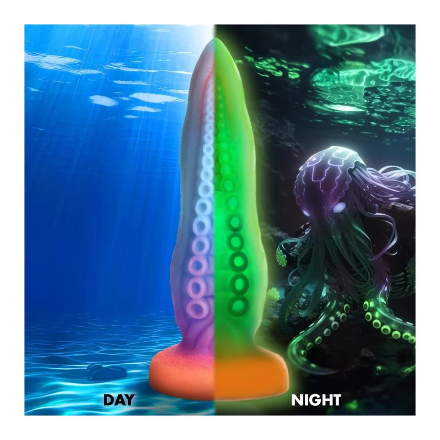 Dildo Tentaculo Brilla en la Oscuridad