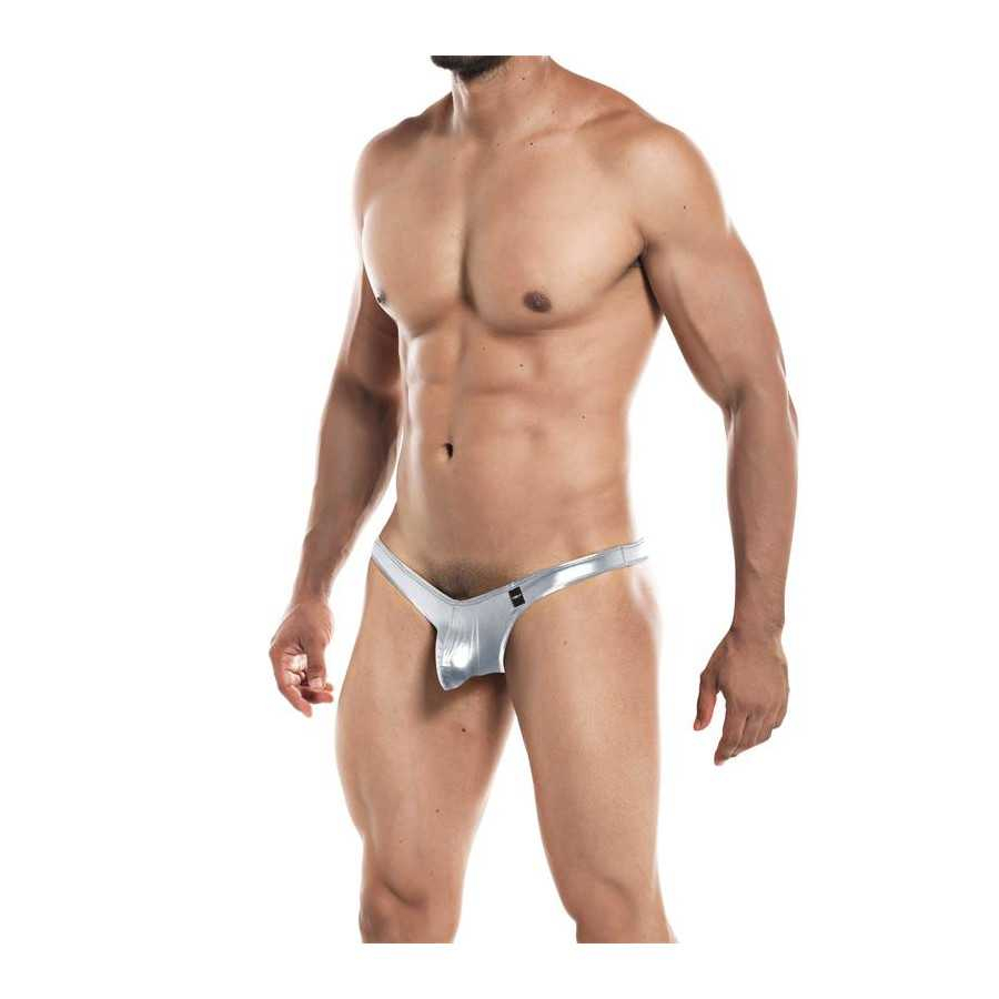 Tanga con Push Up Provocative Plateado Skai