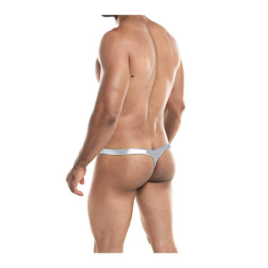 Tanga con Push Up Provocative Plateado Skai