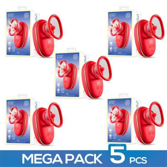 Pack de 5 Lizer Estimulador con Lengua Oscilante Bomba de Vacio y Vibracion