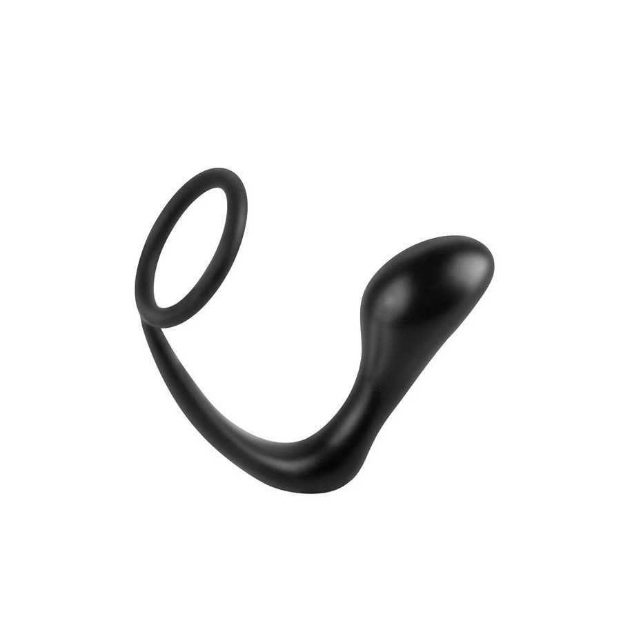 Estimulador Anal Ass Gasm Cockring Plug Color Negro