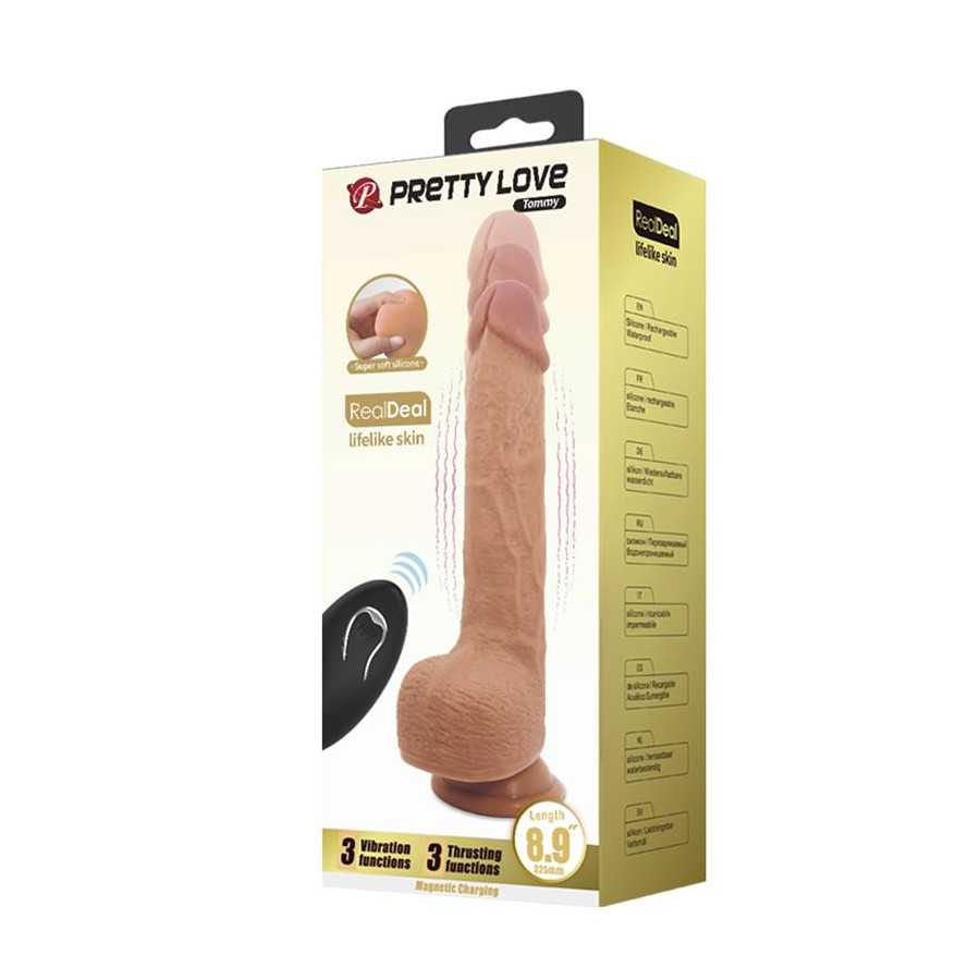 Tommy Dildo Realista con Vibracion y Thrusting con Contorl Remoto