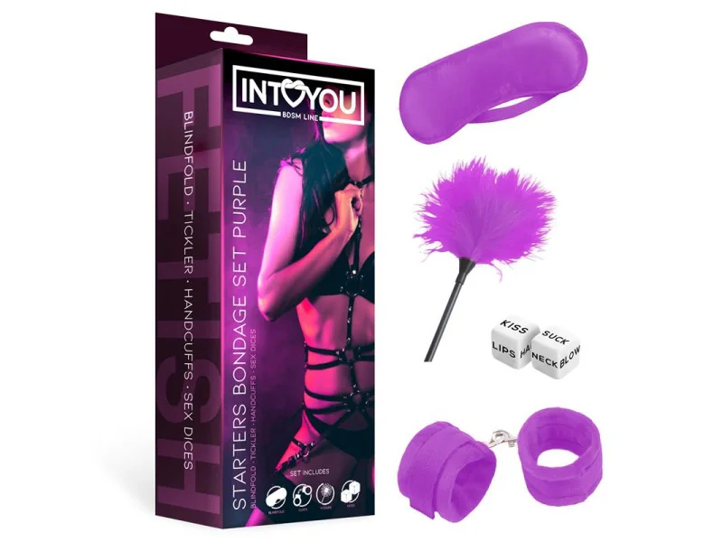 Set de Bondage para Principiantes Starters 4 Piezas Purpura