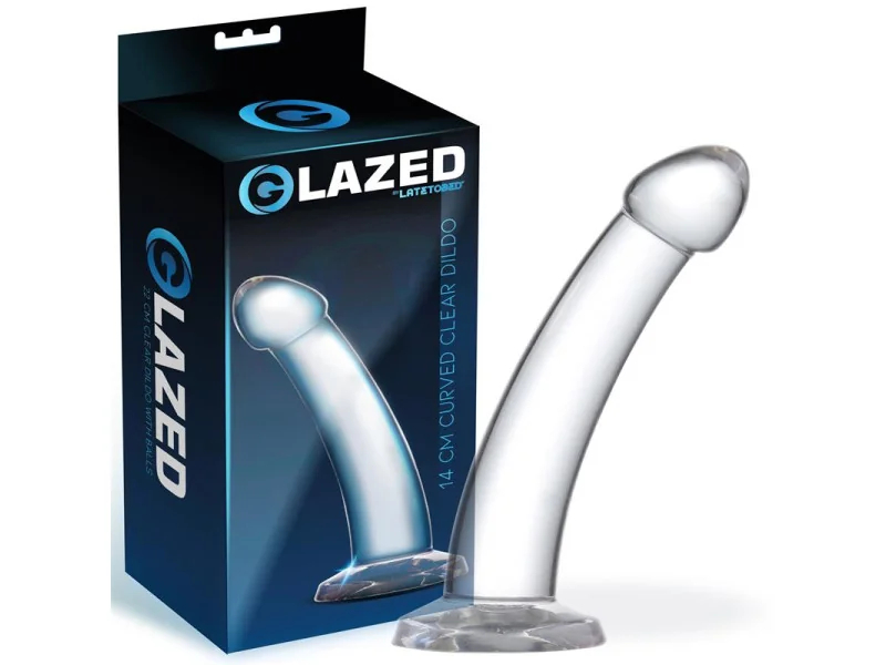 Dildo Curvado Material Cristalino 14 cm