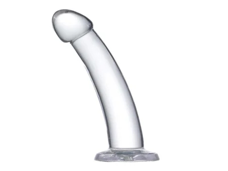 Dildo Curvado Material Cristalino 14 cm