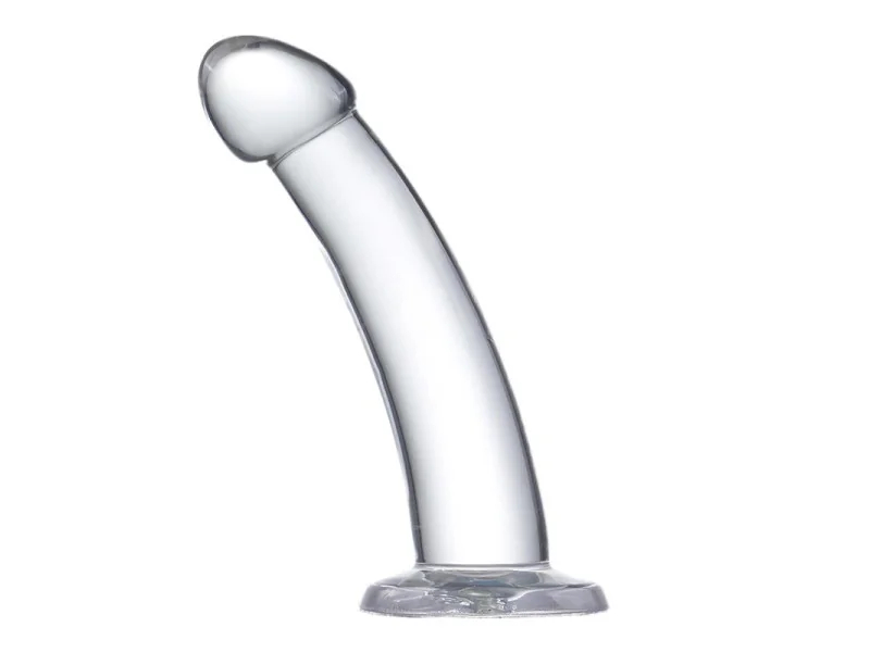 Dildo Curvado Material Cristalino 14 cm