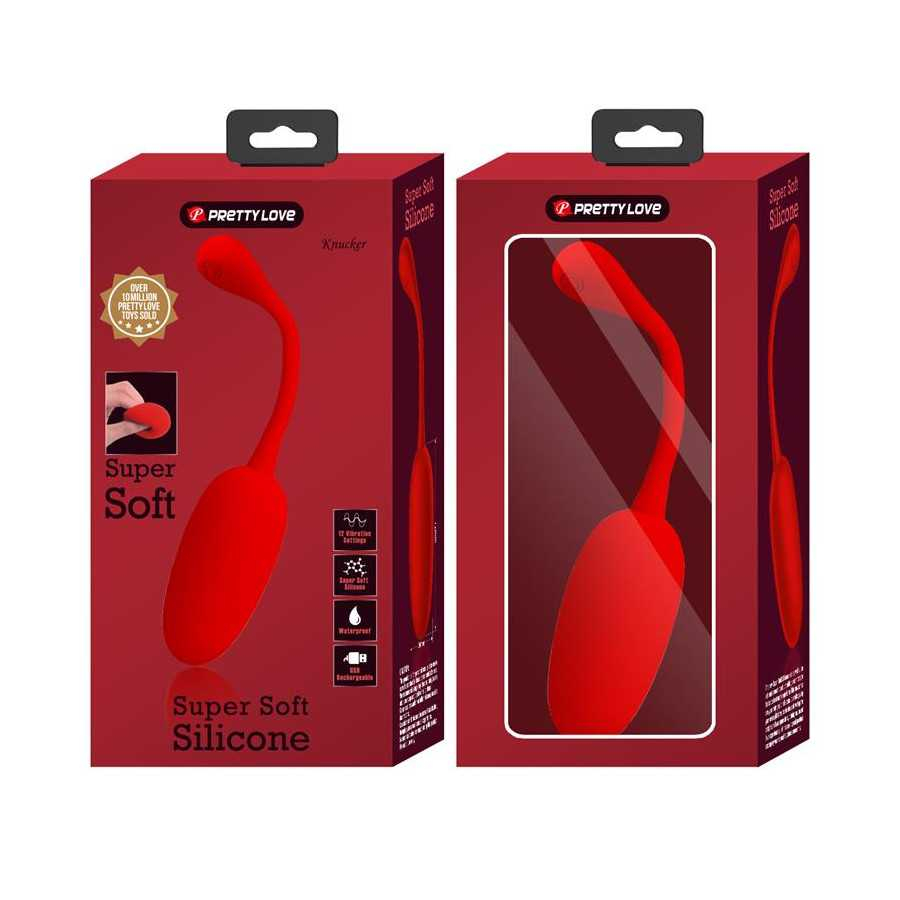 Knucker Huevo Vibrador Rojo